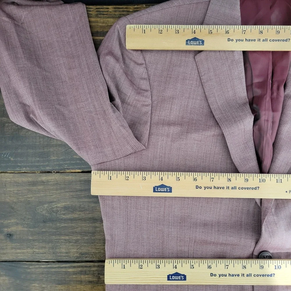 Kenneth Cole Awearness Mens Sport Coat Blazer Two Button Plum Wool Blend 40R NEW